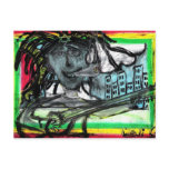 "Hey Mon" Oil Pastel By Levi Glassrock postcards