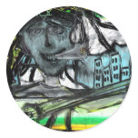 "Hey Mon" Oil Pastel By Levi Glassrock stickers
