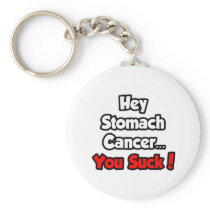Hey Stomach Cancer...You Suck! keychains