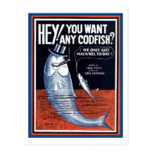 Hey, You Want Any Codfish? Songbook Cover Postcard