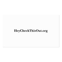 HeyCheckThisOut.org business cards by HeyCheckThisOut HeyCheckThisOut.org business cards