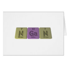 Hgan as Nitrogen Galium Nitrogen Greeting Card