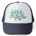 hhop hat (blue & white)