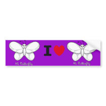 Hi Butterfly® Bumper Sticker
