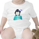 "Hi" - Cute Penguin T Shirts