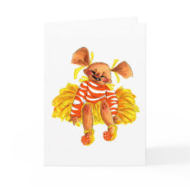 Hi-eee! yellow puppy greeting card