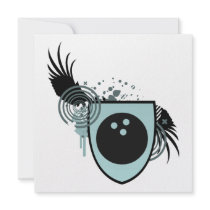 hi-fi bowling ball crest invites