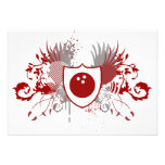 hi-fi bowling crest custom invitation