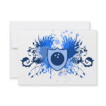 hi-fi bowling crest personalized invitations