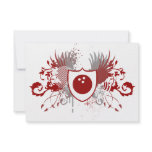 hi-fi bowling crest custom invitation