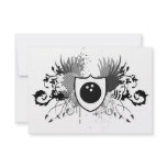 hi-fi bowling crest invitation