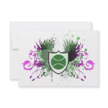 hi-fi crest tennis ball personalized invitation