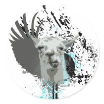 hi-fi llama. stickers by asyrum hi-fi llama. stickers