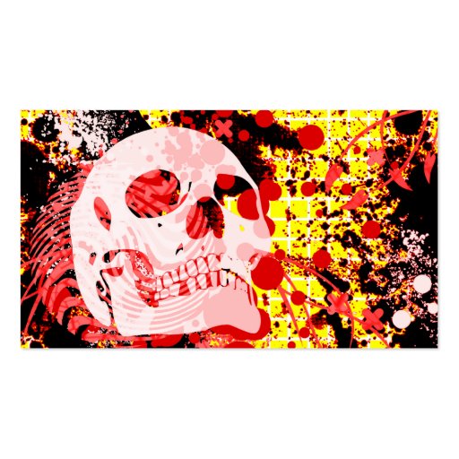 hi-fi skull business card template (front side)