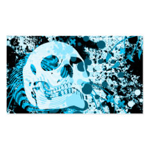hi-fi skull business card template