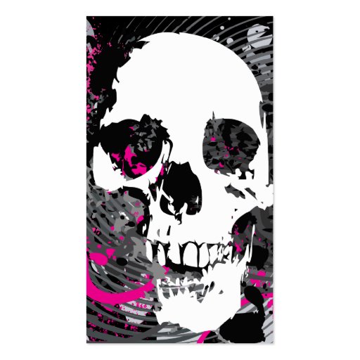 hi-fi skull business cards (front side)