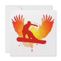 hi-fi snowboarder custom invitation