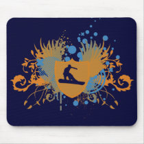 hi-fi snowboarding. mouse pad