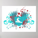 hi-fi snowboarding print