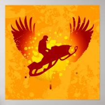 hi-fi snowmobiling poster