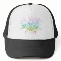 hi-fi tree. traced in color. hats