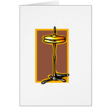 Hi Hat cymbals done in yellow graphic Greeting Card