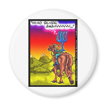 Hi Ho Silver? Fun Lone Ranger Parody Cartoon Gifts magnets by beardiethor123 Hi Ho Silver? Fun Lone Ranger Parody Cartoon Gifts magnets