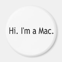 Hi I'M A Mac Refrigerator Magnet