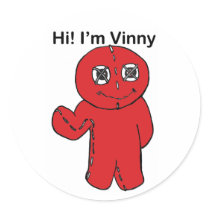 Hi! I'm Vinny Sticker by bumpybrains Hi! I'm Vinny Sticker