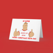 HI KIDS, MERRY CHRISTMAS FROM DAD cards