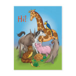 Hi my friends! - Postcard template