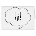 HI! note card cards