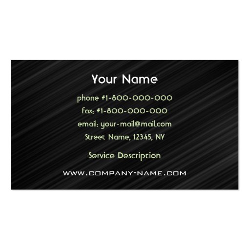Hi-tech Business Card (back side)
