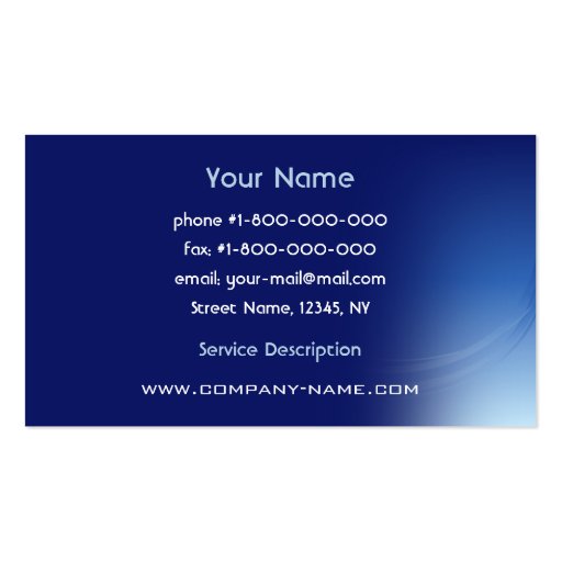 Hi-tech Business Card (back side)