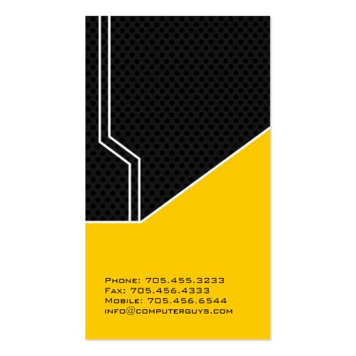 HI-Tech Business Cards (back side)