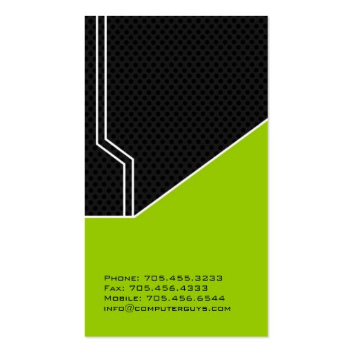 Hi-Tech Business Cards (back side)