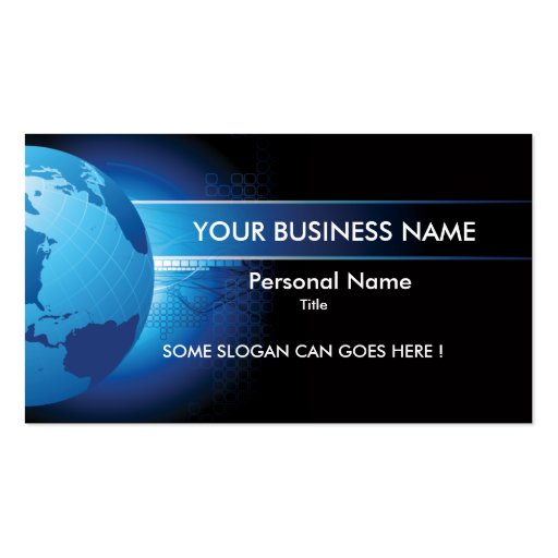 Hi-Tech Business Concept Business Card (front side)
