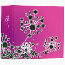 Hi Tech Flower On Magenta Background Vinyl Binder