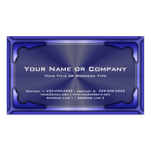 Hi Tech Metallic Card Version 1 with Photo Business Card