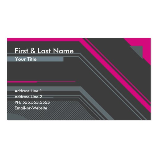 hi-tech professional  : business card template (front side)