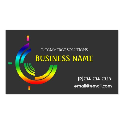 Hi-Tech Tri Rainbow Custom Business Business Card Templates (front side)