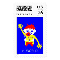 Hi World Postage