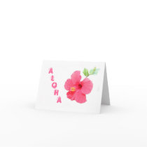 Hibiscus ALOHA Customizable Greeting Card