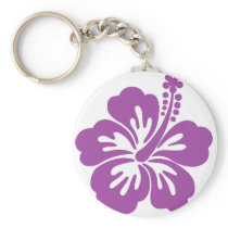hibiscus aloha flower keychains