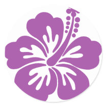 hibiscus aloha flower stickers