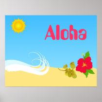 Hibiscus and Sun posters