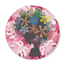 Hibiscus×Bomber Head Magnet