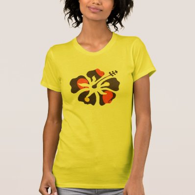 Hibiscus BR_Cute Womens Spring Flower Art T Shirts