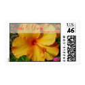 Hibiscus - Bride & Groom Names postage