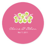 Hibiscus Delight Favor Stickers - Azalea -